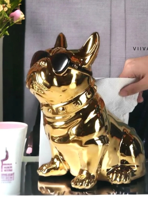 classy-dog-tissue-holder-gold-ceramic-gloss-finish-h-13-l-8-w-9-inches