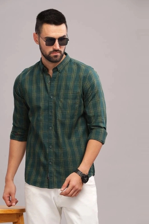 paul-street-100-cotton-slim-fit-checks-full-sleeves-mens-casual-shirt-green-pack-of-1-none