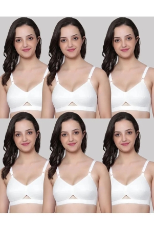 aimly-white-cotton-non-padded-womens-everyday-bra-pack-of-6-none