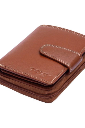 tough-women-casual-brown-genuine-leather-wallet-regular-size-11-card-slots-gold