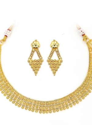 rofarword-gold-brass-necklace-set-pack-of-1-gold