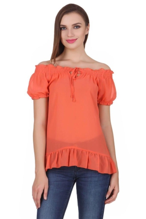 one-femme-womens-chiffon-solid-color-off-shoulder-top