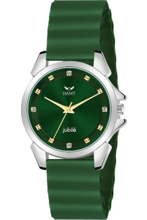 hamt-green-silicon-analog-womens-watch