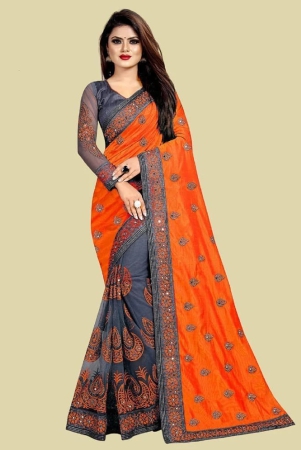 a-to-z-cart-silk-embellished-saree-with-blouse-piece-orange-pack-of-1-orange