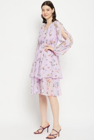 v-neck-floral-print-slit-sleeve-layered-georgette-fit-flare-dress