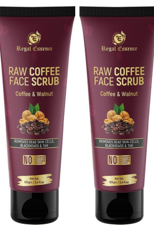 regal-essence-raw-coffee-face-scrub-for-women-men-with-walnutremoves-dead-skin-cell-blackheads100gnpack-of-2