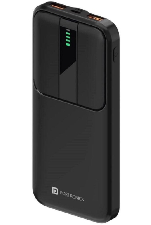 Portronics 10000 -mAh 12W Li-Polymer Power Bank - Black