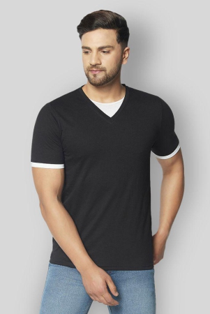 glito-black-cotton-blend-slim-fit-mens-t-shirt-pack-of-1-none