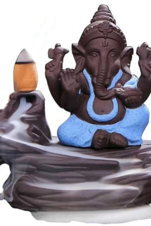 craftam-polyresin-ganesha-smoke-backflow-incense-holder-with-20-smoke-scented-conical-incenses