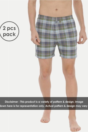 Mens Cotton Assorted Boxers 2 Pcs Pack