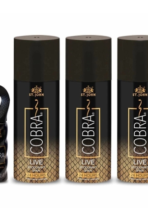 stjohn-cobra-live-150ml3-cobra-perfume-15ml-deodorant-spray-perfume-for-men-315ml-pack-of-4