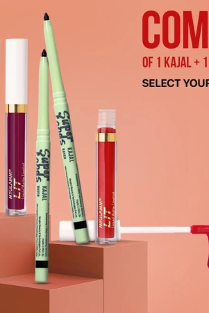 LIT Liquid Matte Lipstick + SUPERFOODS Kajal Exclusive Combo