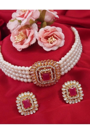 padmavati-bangles-pink-alloy-necklace-set-pack-of-1-pink