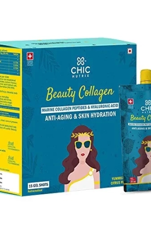 chicnutrix-beauty-collagen-japanese-marine-collagen-peptides-for-wrinkle-free-skin-and-anti-aging-skin-care-15-gel-shots-first-time-in-india-citrus-flavour