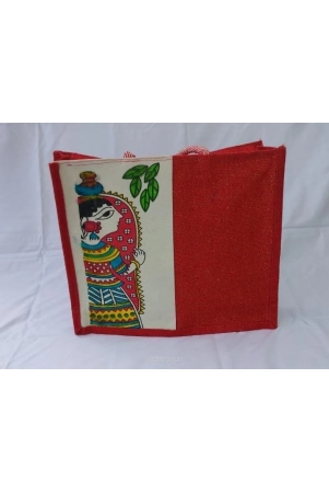 red-colour-jute-bag