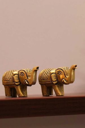 brass-elephant-set-of-2-100-pure-brass-yellow-antique-finish