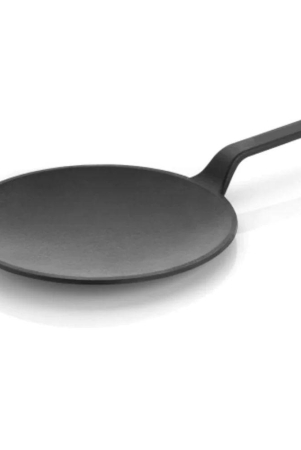 softel-26cm-pre-seasoned-cast-iron-roti-tawa-gas-and-induction-friendly-stick-handle-black-10-inch