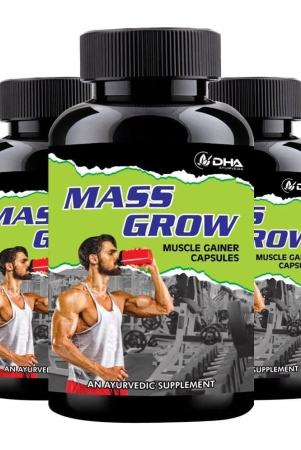 dha-ayurveda-mass-grow-herbal-muscle-grow-supplement-capsule-90-nos-pack-of-3