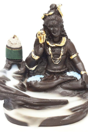 gbuzz-lord-shiva-smoke-backflow-cone-incense-holder-with-10-cone-smoke-backflow-showpiece-11-cm