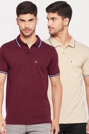 uniberry-maroon-cotton-blend-regular-fit-mens-polo-t-shirt-pack-of-2-none