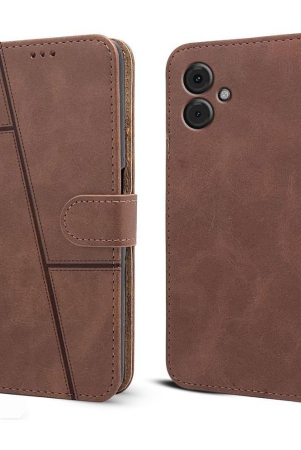 nbox-brown-flip-cover-artificial-leather-compatible-for-motorola-g54-5g-pack-of-1-brown