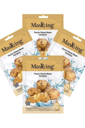 Masking - Fairness Sheet Mask for All Skin Type ( Pack of 4 )