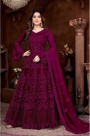 a-to-z-cart-wine-flared-net-womens-semi-stitched-ethnic-gown-pack-of-1-none