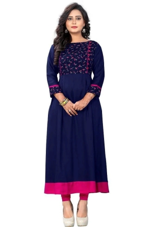 vbuyz-blue-rayon-womens-anarkali-kurti-pack-of-1-none