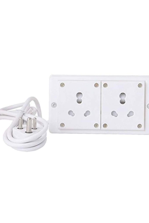 INDRICO Switch Board Power Strip Extension Multi Outlet Board Fitted with 2 Anchor Sockets (15 Amp) with 2/3/4/5/7 Metre Chord with 15 Amp Plug