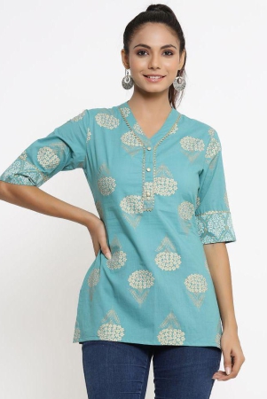 kipek-blue-rayon-womens-ethnic-top-pack-of-1-none