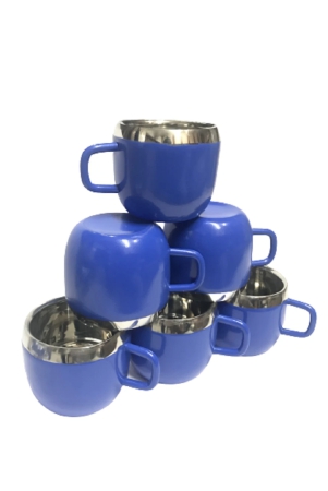 dynamic-store-dynore-stainless-steel-navy-blue-color-apple-cups-set-of-6