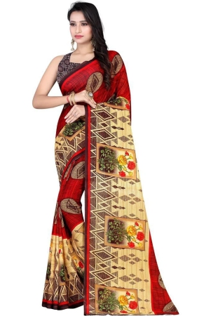 leelavati-red-georgette-saree-with-blouse-piece-pack-of-1-red