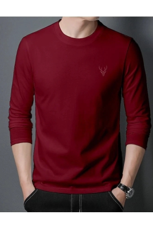 supersquad-cotton-regular-fit-solid-full-sleeves-mens-t-shirt-maroon-pack-of-1-none