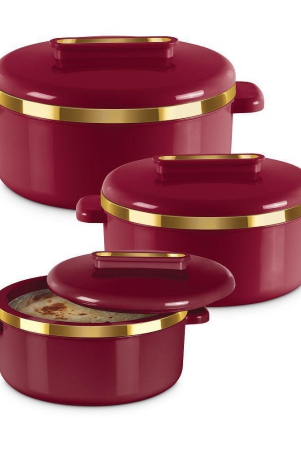 milton-maroon-steel-thermoware-casserole-set-of-3-1300-ml-maroon