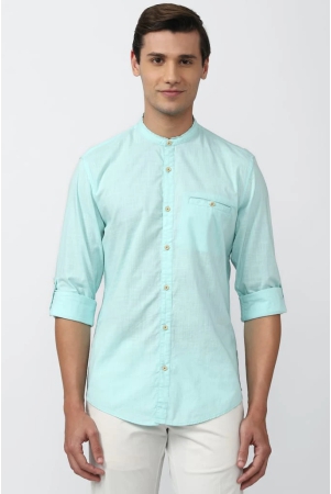 men-blue-super-slim-fit-textured-full-sleeves-casual-shirt