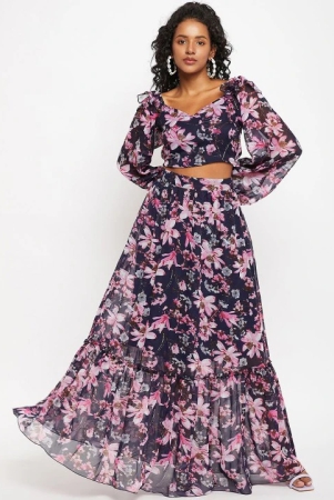 floral-printed-v-neck-top-with-maxi-skirt