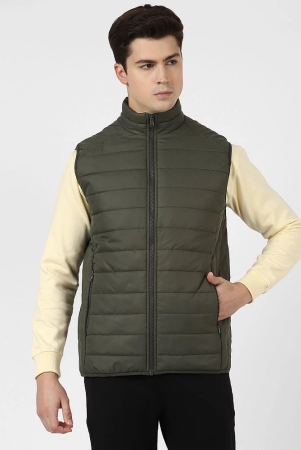 UrbanMark Men Olive Regular Fit Men Quilted Puffer Jacket - None