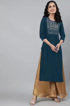 jash-creation-blue-rayon-womens-straight-kurti-pack-of-1-none