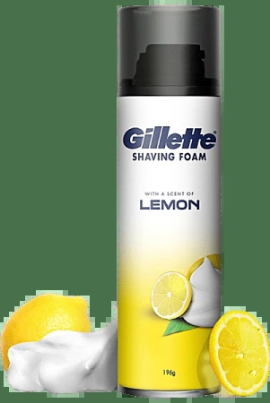 Gillette Shaving Foam Lemon Flavour, 196 Gm