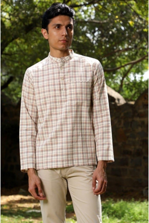 arka-cotton-checked-short-kurta