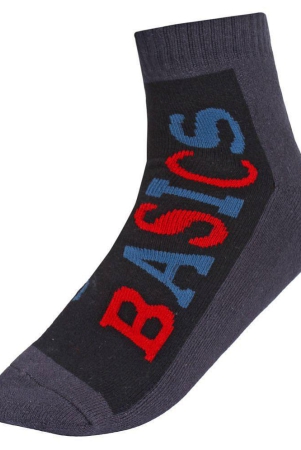 Creature - Cotton Mens Printed Multicolor Ankle Length Socks ( Pack of 3 ) - Black