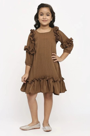 gufrina-brown-polyester-girls-fit-and-flare-dress-pack-of-1-none