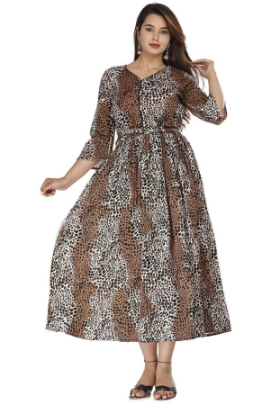 jc4u-cotton-brown-a-line-dress-single-m