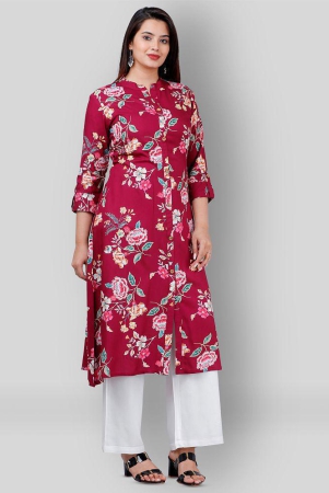 MAUKA - Purple Straight Rayon Womens Stitched Salwar Suit ( Pack of 1 ) - 4XL