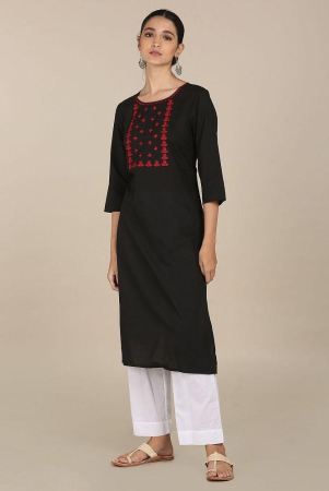 karigari-straight-cotton-black-womens-kurti-pack-of-1-none