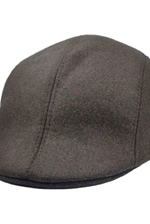 zacharias-mens-brown-winter-woolen-golf-caps-brown