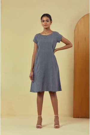 maya-navy-handwoven-a-line-dress