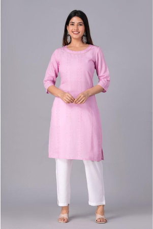 doriya-cotton-blend-embroidered-kurti-with-palazzo-womens-stitched-salwar-suit-pink-pack-of-1-none