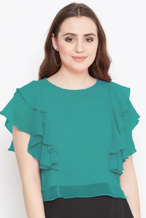 green-ruffles-top