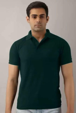 skyrise-dark-green-cotton-blend-slim-fit-mens-polo-t-shirt-pack-of-1-none